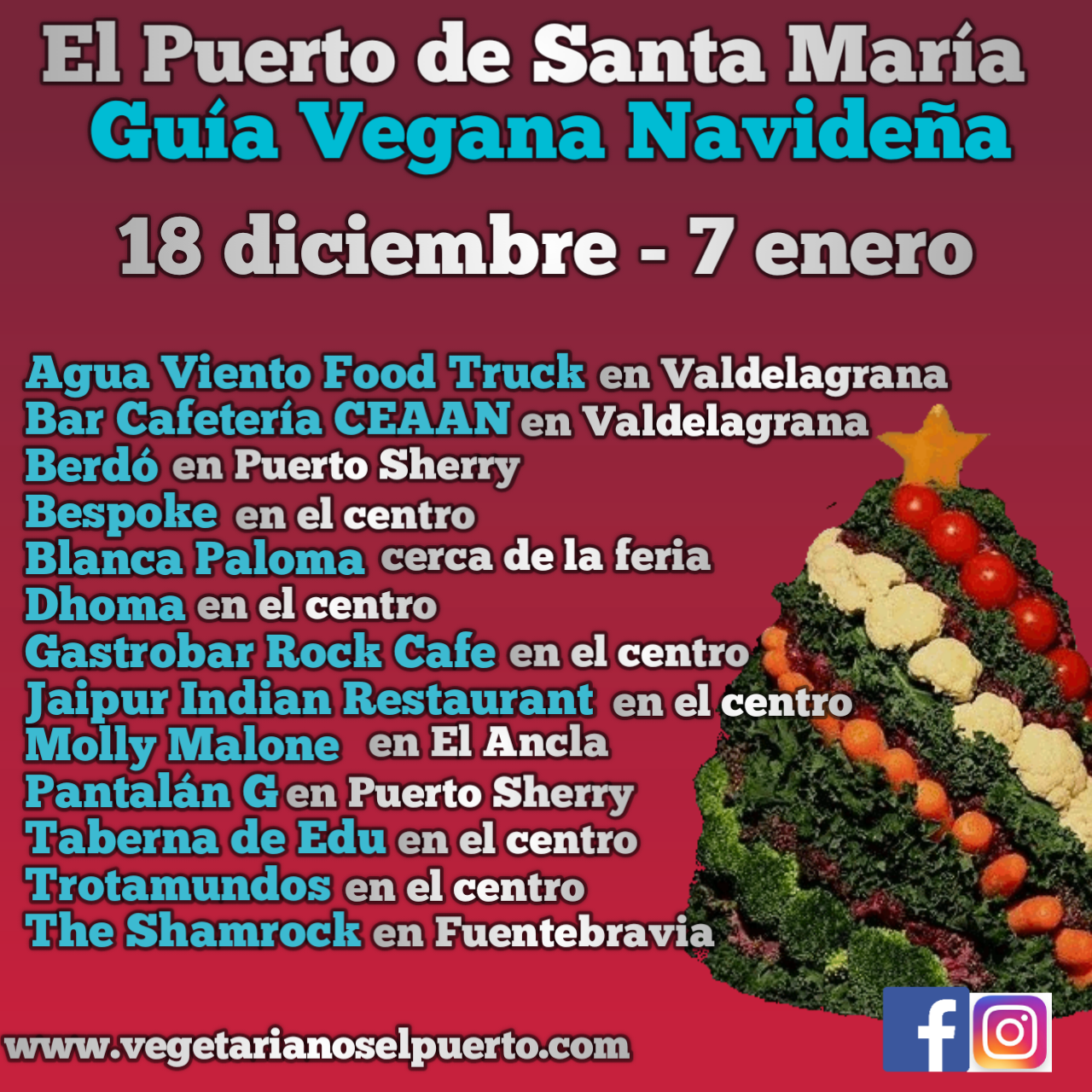 La Guía Vegana Navideña en El Puerto de Santa María.